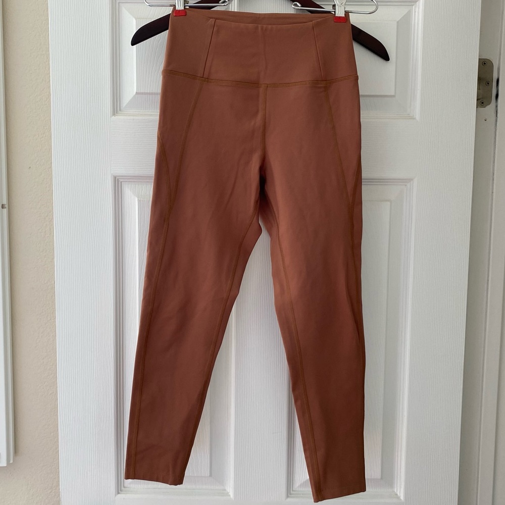 Girlfriend Collective High Rise 7/8 Leggings in Valley Brown